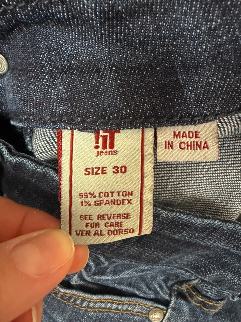 !iT Jeans Los Angeles Vintage Y2K Bermuda Shorts Dark Wash Denim Sz 30 Low Rise - Picture 10 of 16